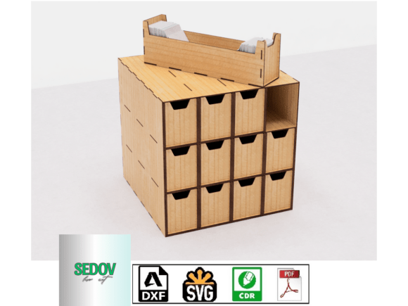 Caja Organizadora De Tarjetas Creativo Digital